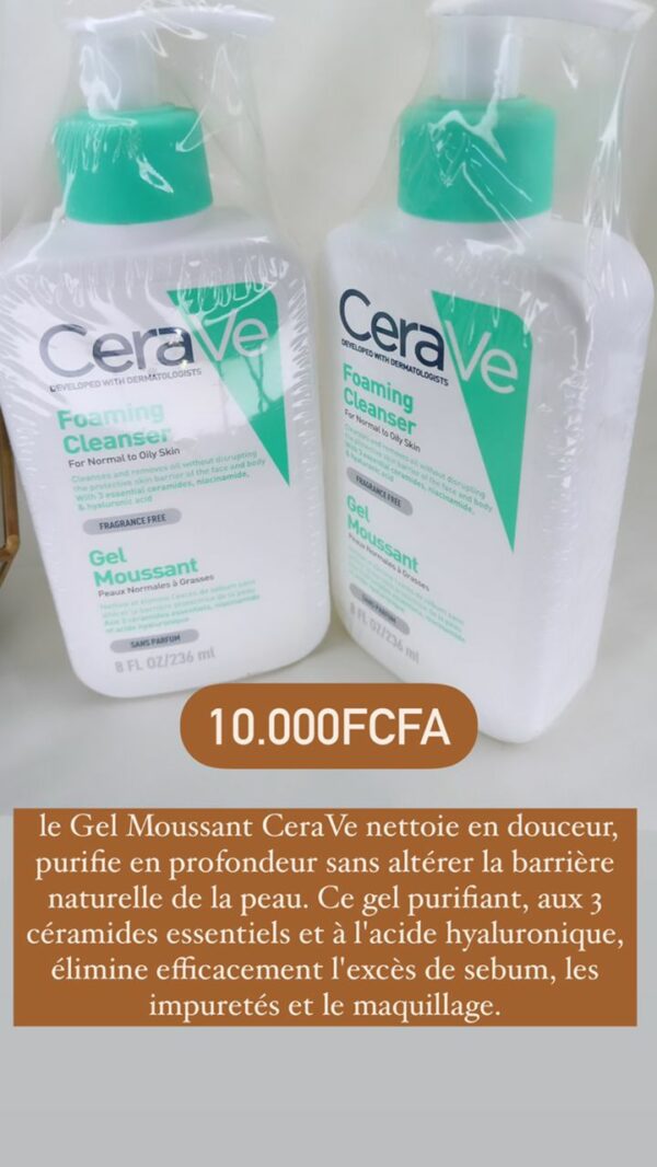 Gel moussant ( cerave)