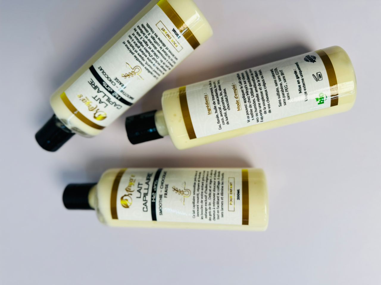 Lait Capillaire Smoothie Fraise-Chocolat – Hydratation & démêlage enfant (1–12 ans) – Image 2