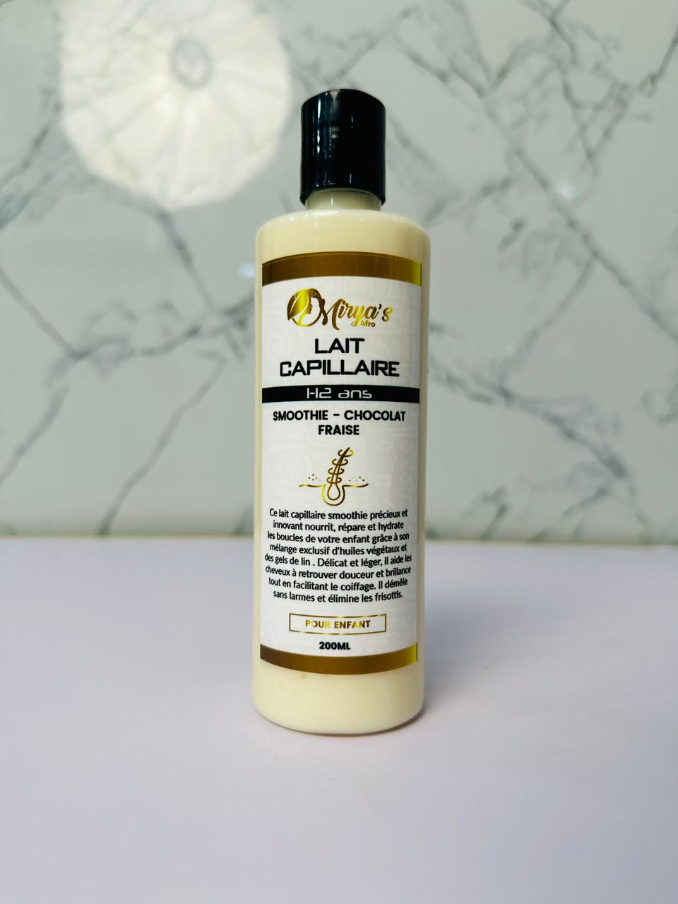 Lait Capillaire Smoothie Fraise-Chocolat – Hydratation & démêlage enfant (1–12 ans) – Image 3